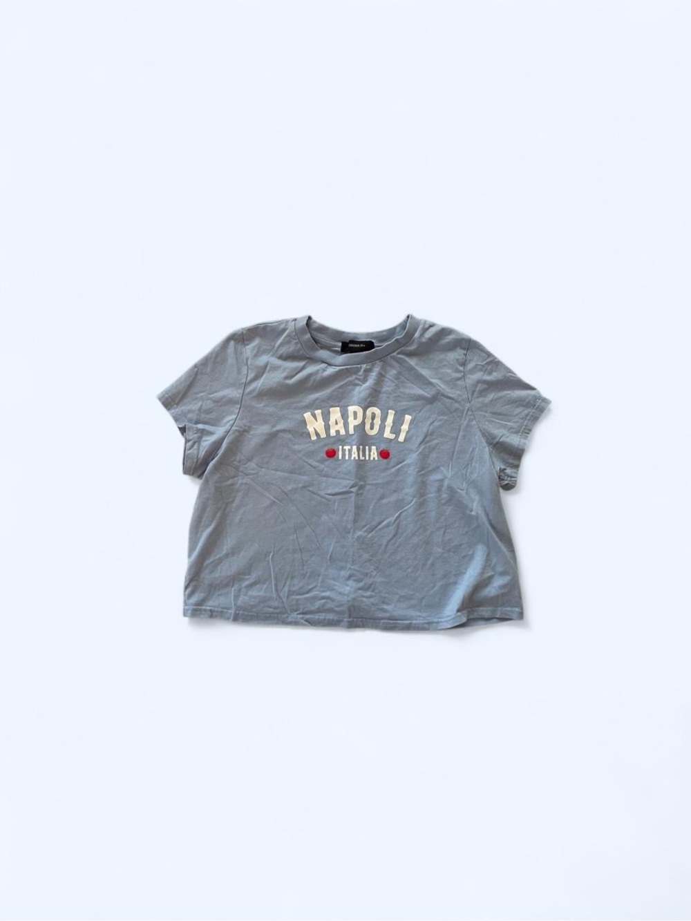 Napoli Italia blue baby tee by Forever 21
size‎ 2X
